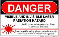 Laser In Use Area Sign