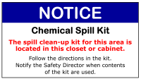 Spill Kit Location Sign